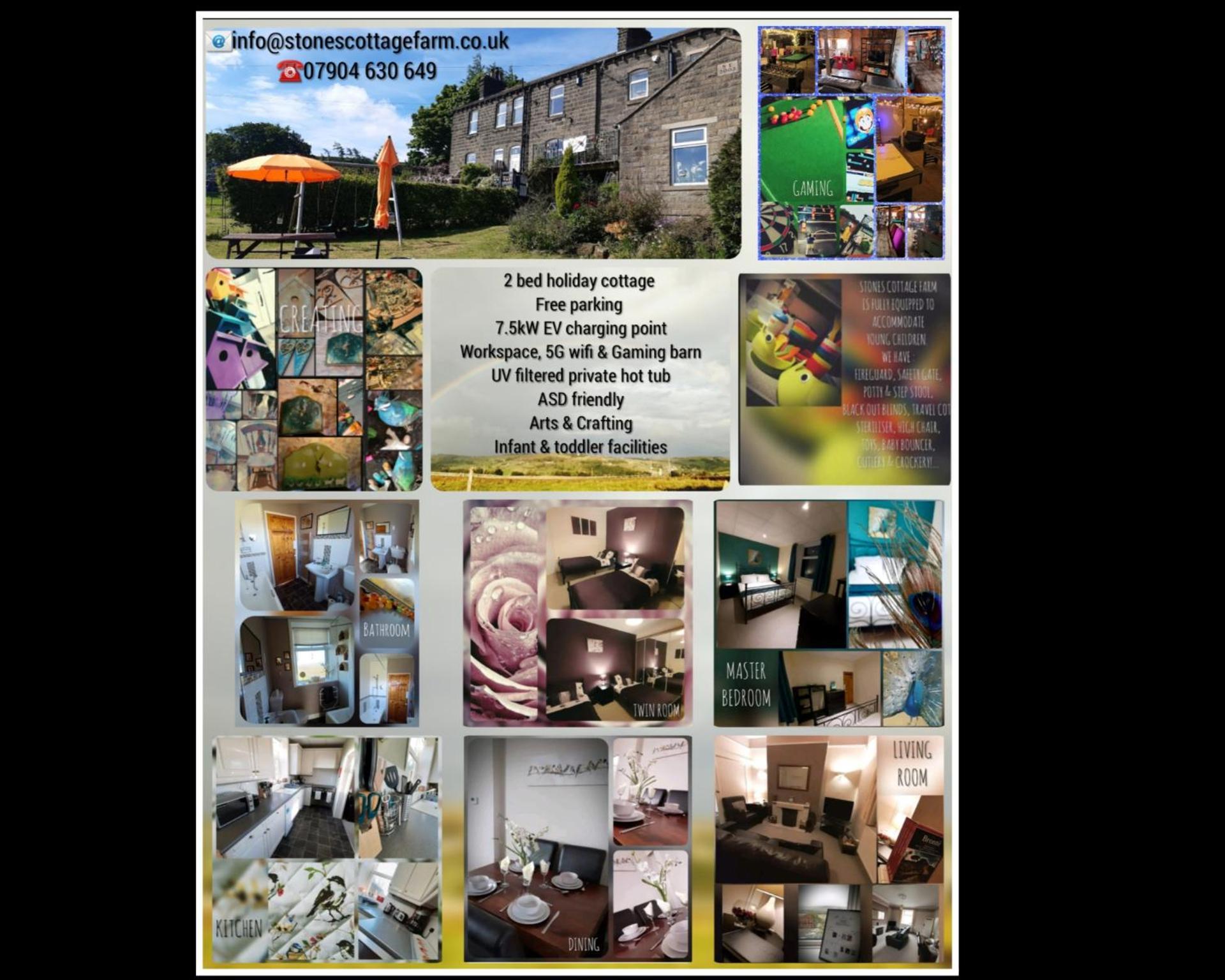 Stones Cottage Farm, Nr Haworth, Family Friendly, Work Friendly, Gaming Barn, Crafting, Free Wifi, Free Parking, Ev Point อ็อกเซนโฮป ภายนอก รูปภาพ